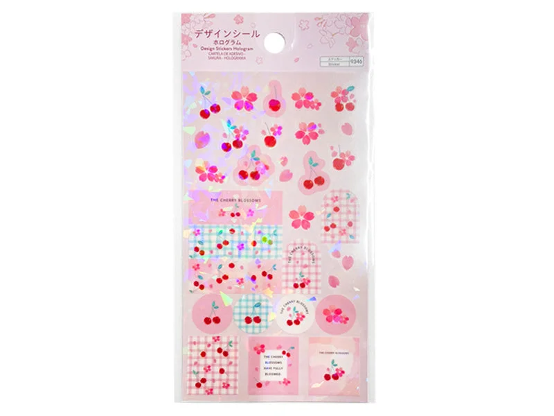 - Degradable pet feces bagDesign Stickers - Cherry Blossom - Hologram -