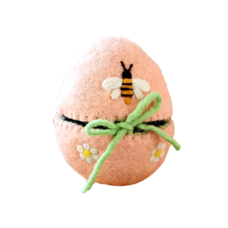 - Remote interactive pet feederEaster Felt Egg Cover | Peach with Bee Motif