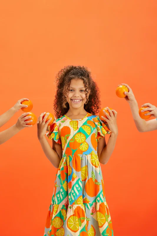 - Climbing pet constant temperature heating padOrange Kids Dress