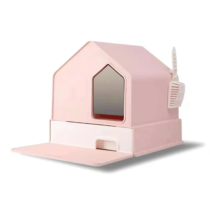 - Dog heart rate monitoring collarPetwiz Enclosed Cat Litter Box House - Pink