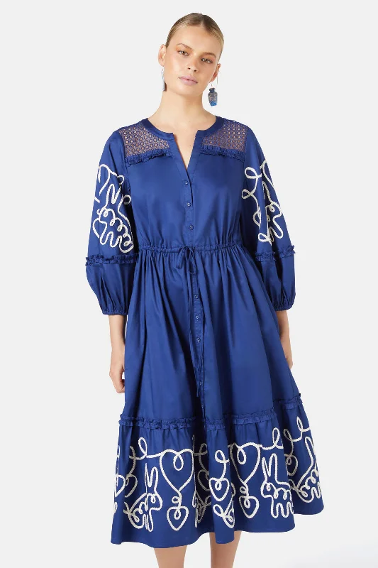 - Cat anti-jump window safety netHeartsy Applique Dress