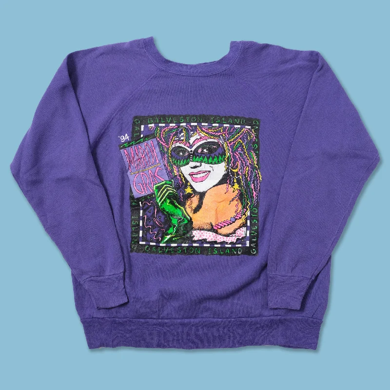- Cat hair ball removal and hair removal creamVintage 1994 Mardi Gras Sweater Large