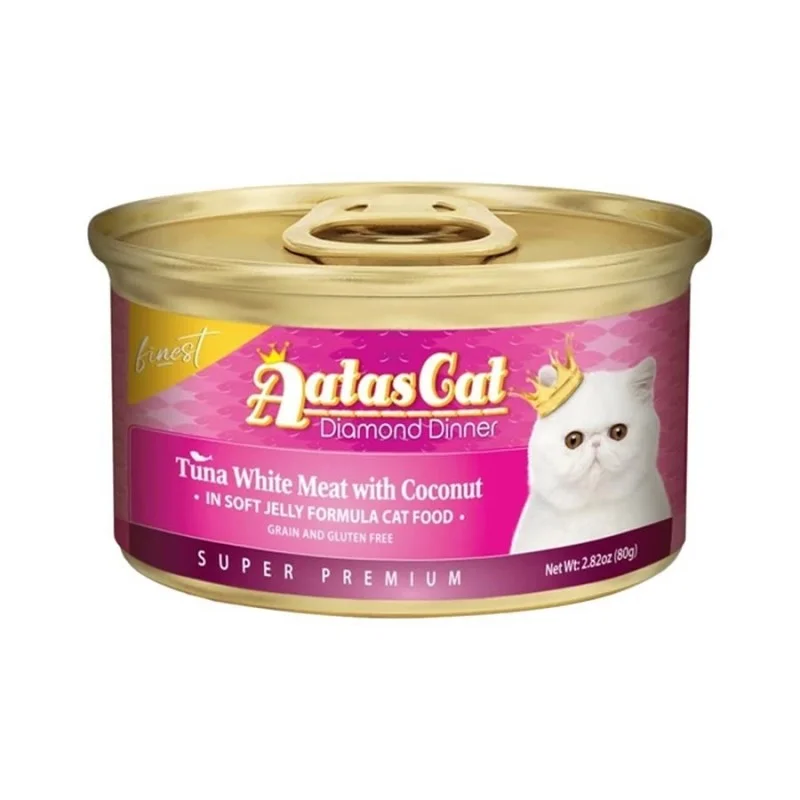 - Cat food for coat health Aatas Cat Diamond Dinner Tuna White Meat With Coconut In Soft Jelly Canned Cat Food - Cat food for coat health Aatas Cat Diamond Dinner Tuna White Meat With Coconut In Soft Jelly Canned Cat Food