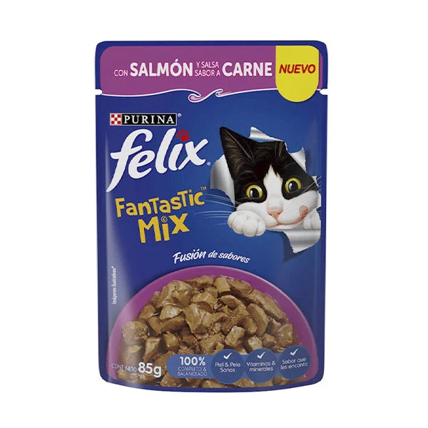 - Cat stress soothing sprayFelix Fantastic Mix Salmón Y Salsa Sabor A Carne