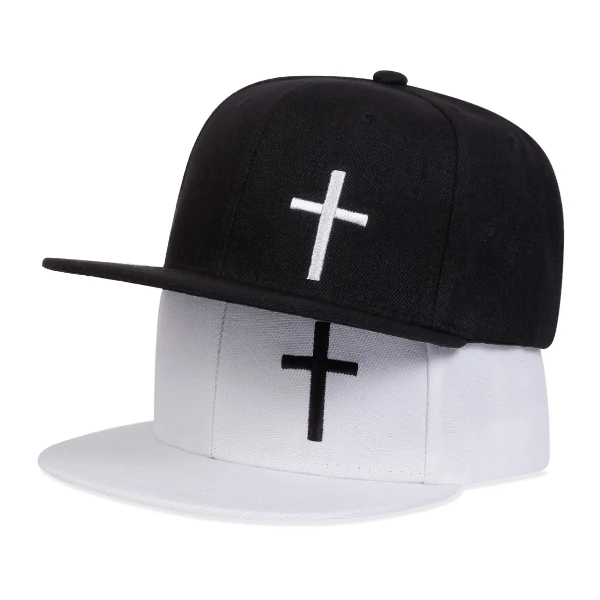 ---Men's one-piece unisex hat with cross embroidery, suitable for hip hop style, adjustable for outdoor use, provides sun protection, ideal for leisure activities in spring and autumn, travel, tourism, and beach vacations.