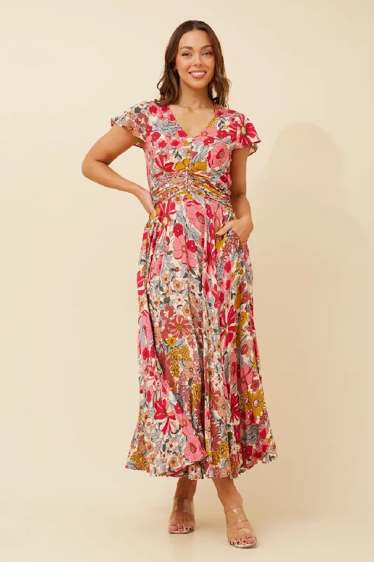 MALIBU FLORAL MAXI DRESS