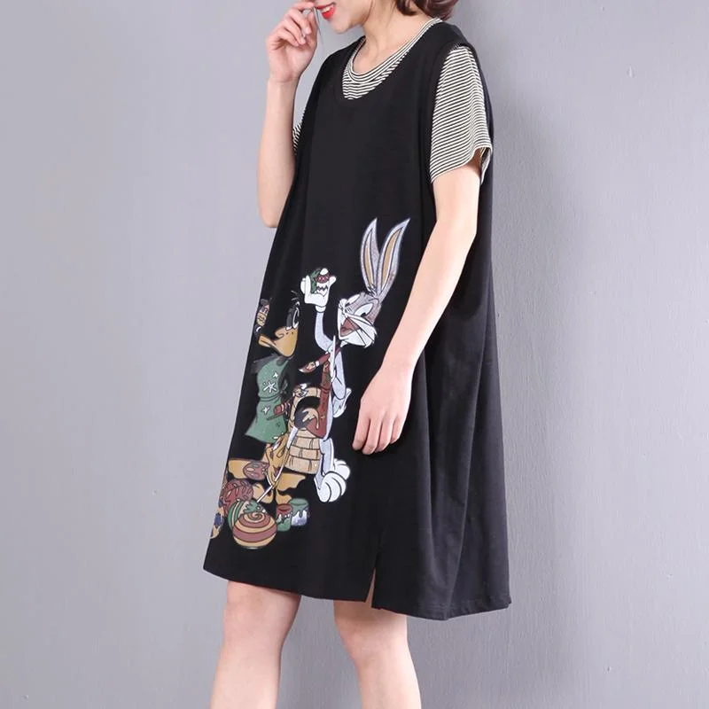 black animal print maternity dresses stylish fine cotton casual dress