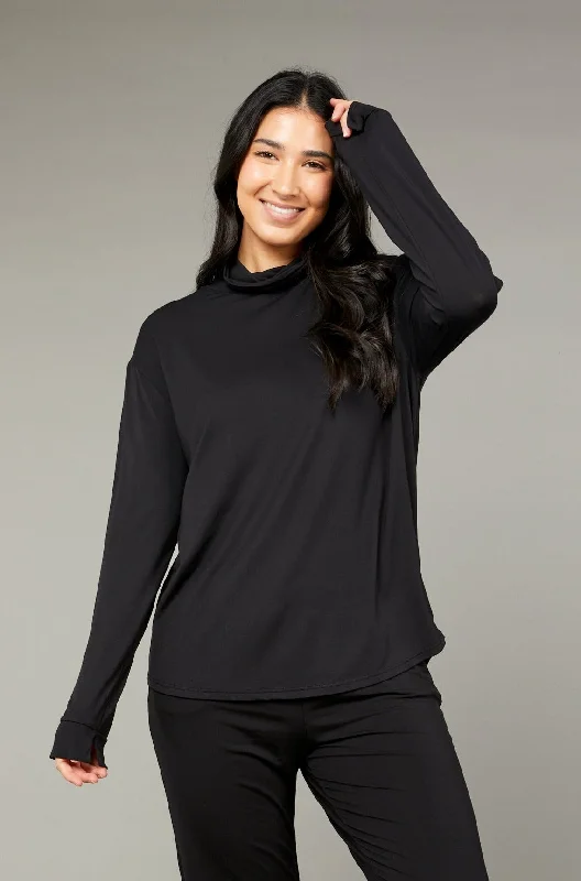 Maya Long Sleeve Turtle Neck - Black