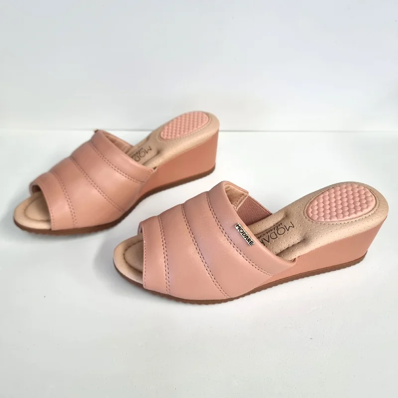 Modare 7164-109 Wedged Mule in Nude Napa