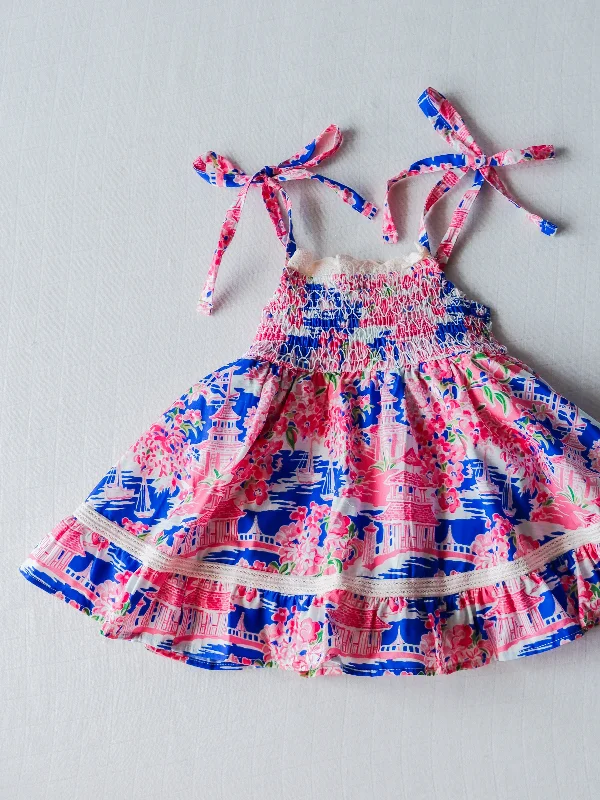 Audrey Smocked Dress - Floral Paradise