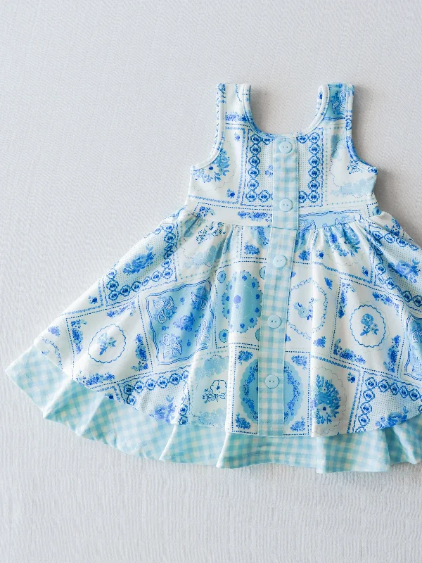 Prim Dress - Patchwork Blue