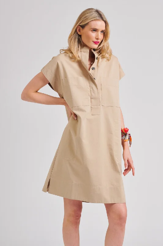 The Fonda Cargo Dress - Stone