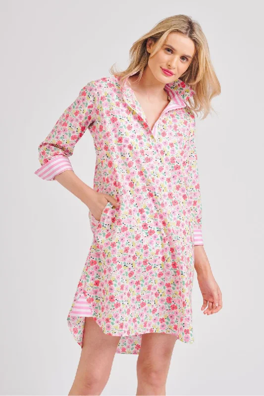 The Popover Relaxed Shirtdress - Spring Floral