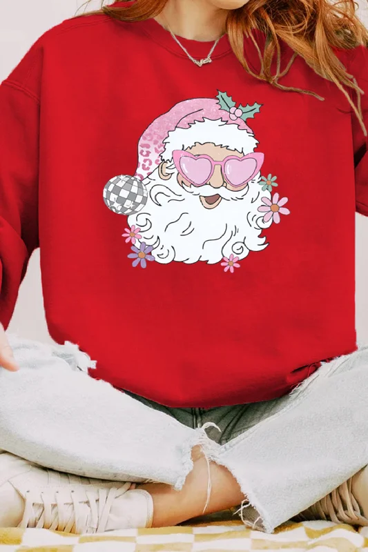 Disco Santa Christmas Sweatshirt For Women